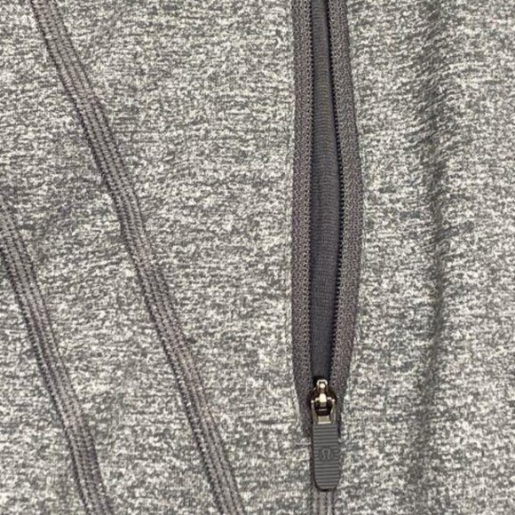 Lululemon In Stride Jacket Heathered Slate Sz 8 Thumb Holes Running - Picture 7 of 7